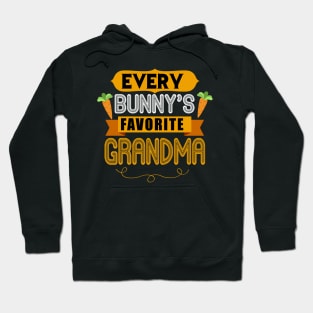 WOMEN'S EVERY BUNNYS FAVORITE GRANDMA SHIRT CUTE EASTER GIFT Hoodie